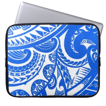 Negative / Inverted Tribal Tattoo Design On Wood Laptop Sleeve by MarkStorm at Zazzle