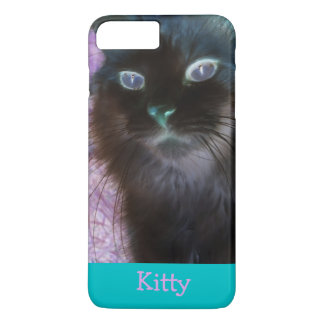 Negative Kitty in Teal and Pink iPhone 7 Plus Case