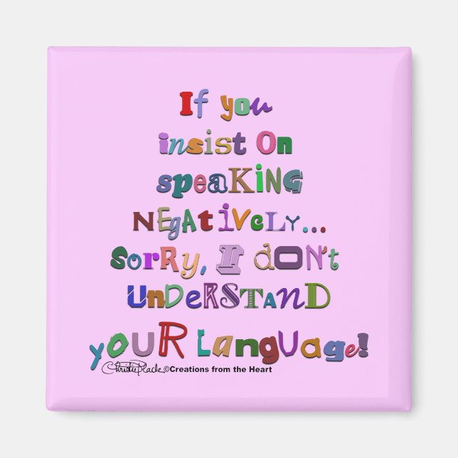 Negative Language Magnet (Front)