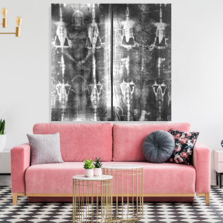 Negative Photo Shroud of Turin Crucifixion Canvas Print