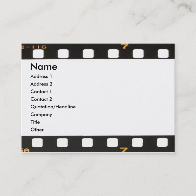 Negative Profile Card (Front)