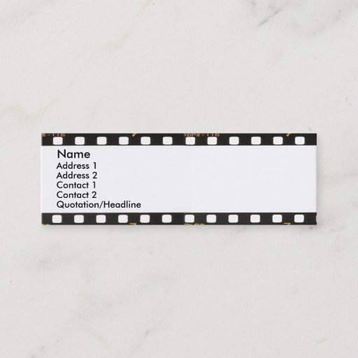 Customizable Negative Profile Card Business Cards