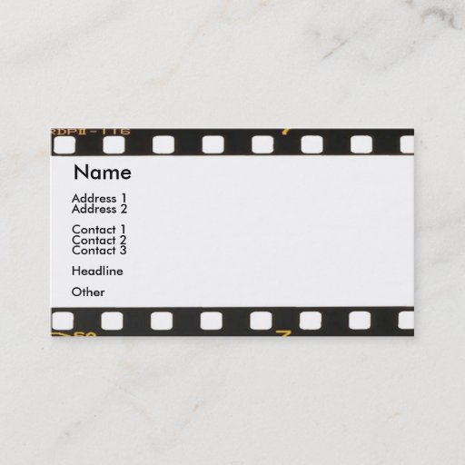 Customizable Negative Profile Card Business Cards