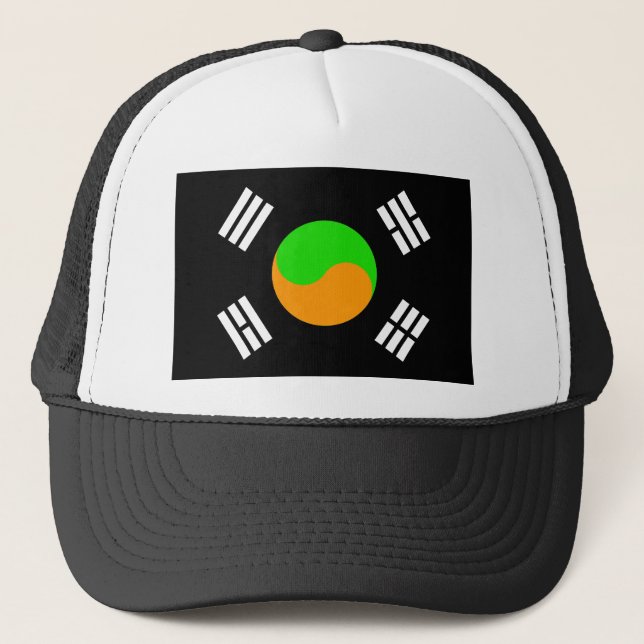 Negative South Korean Flag Trucker Hat (Front)