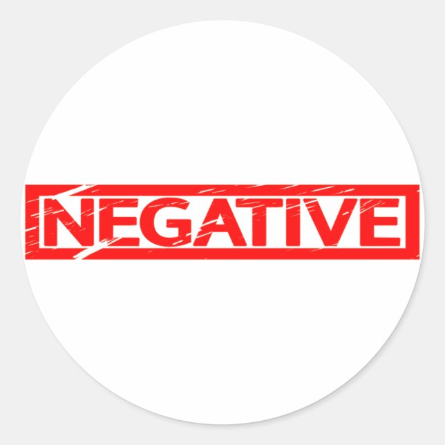 Negative Stamp Classic Round Sticker (Front)