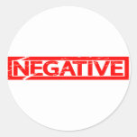 Negative Stamp Classic Round Sticker