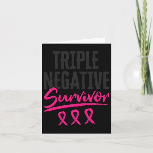 Negative Survivor Tnbc Breast Cancer Awareness  Card