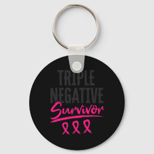 Negative Survivor Tnbc Breast Cancer Awareness Keychain