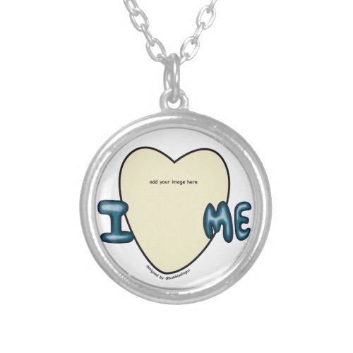 Negatives I Love Me Bubbly Design Silver Plated Necklace