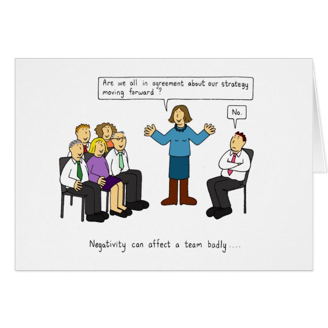 Negativity in the Workplace Humor Cards (Front Horizontal)