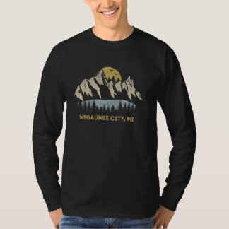 Negaunee City Michigan Mountain Sunset Sunrise MI T-Shirt