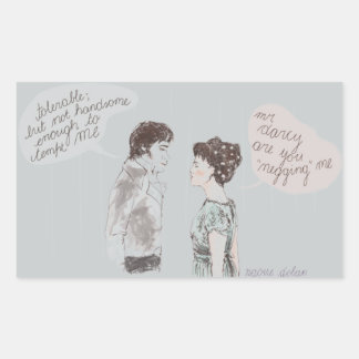 Negging and Prejudice Rectangular Sticker