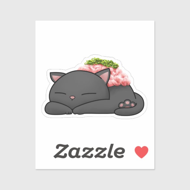Negitoro Sushi Cat Sticker (Sheet)
