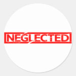 Neglected Stamp Classic Round Sticker