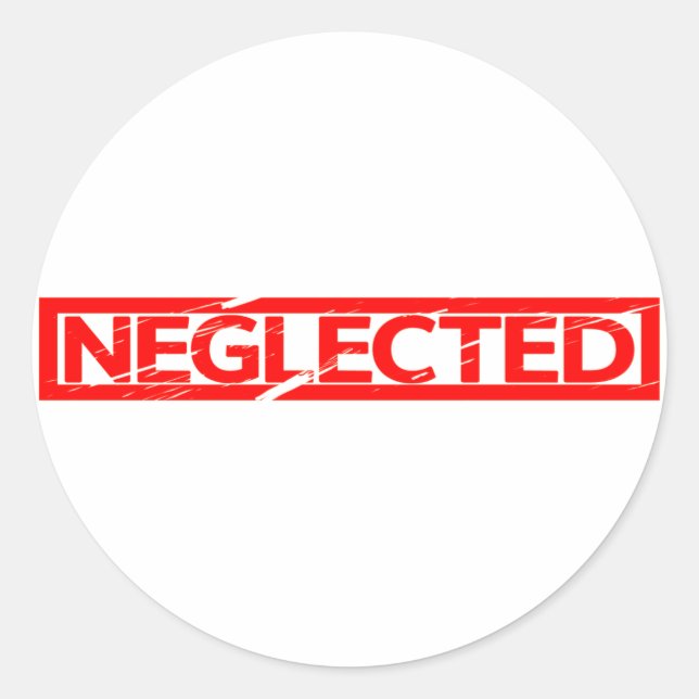 Neglected Stamp Classic Round Sticker (Front)