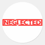 Neglected Stamp Classic Round Sticker