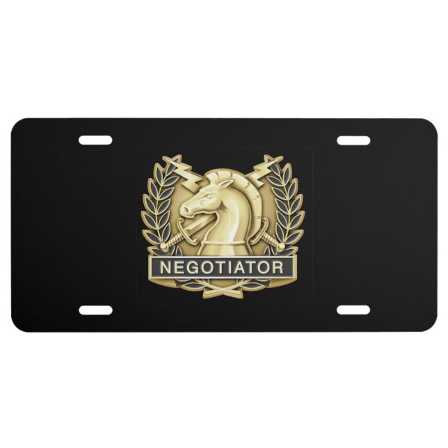 Negotiator License Plate (Front)