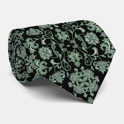 Negra decoracin verde neck tie