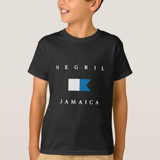 Negril Jamaica Alpha Dive Flag T-Shirt (Front)