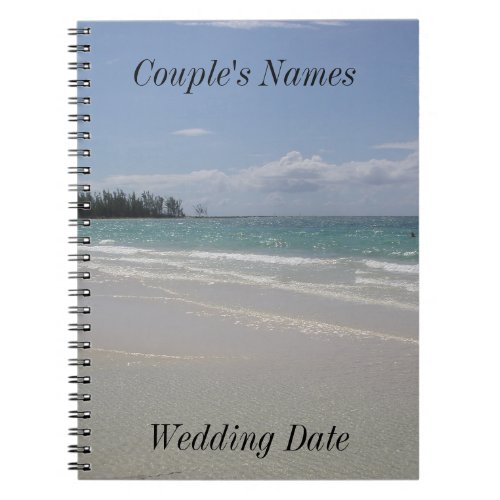 Negril Jamaica Beach Wedding Guestbook Notebook