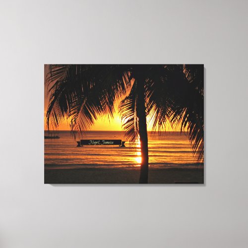 Negril Jamaica beautiful sunset Canvas Print