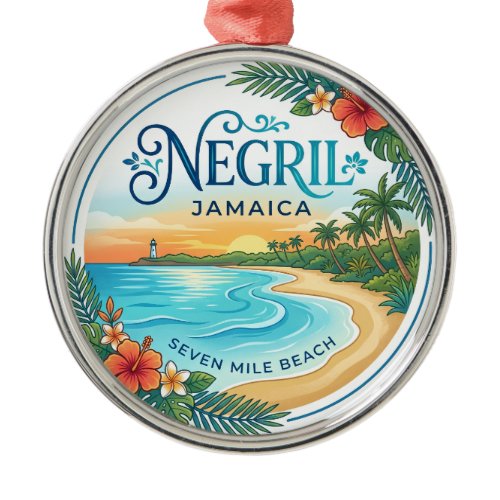 Negril Jamaica Metal Ornament