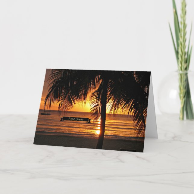 Negril, Jamaica sunset Card (Front)
