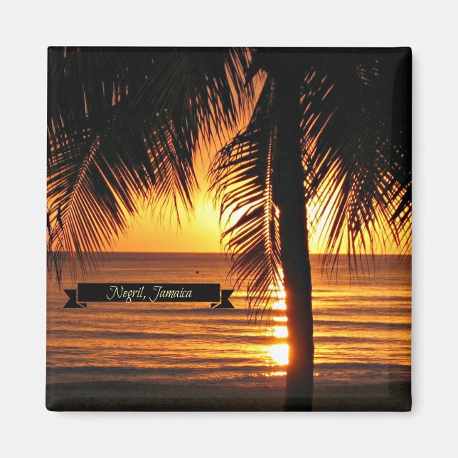 Negril, Jamaica sunset Magnet (Front)