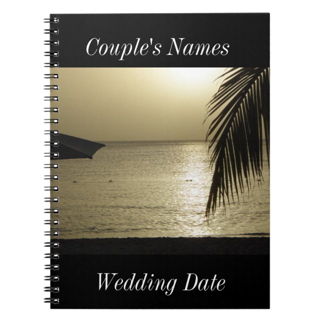 Negril Jamaica Wedding Guestbook Notebook (Front)