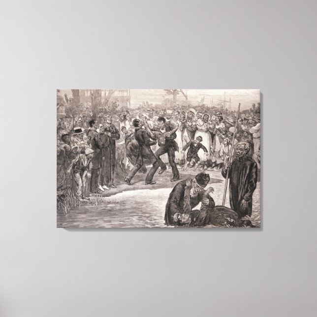 Negro Baptism in the United States Canvas Print (Front)