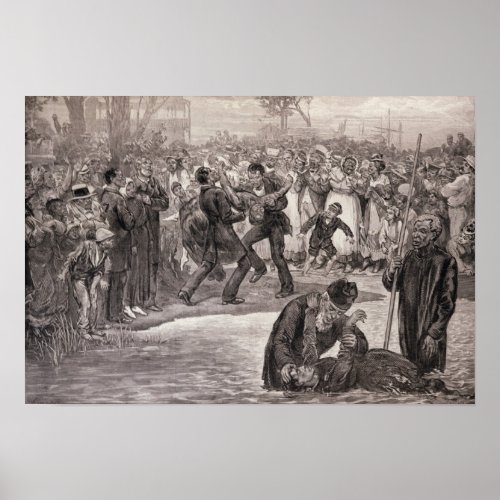 Negro Baptism in the United States Poster