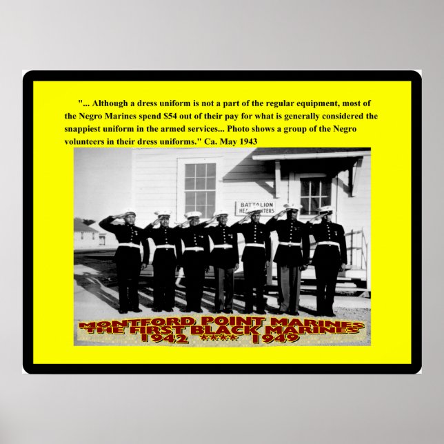 Negro Marines spend $54 out Poster (Front)