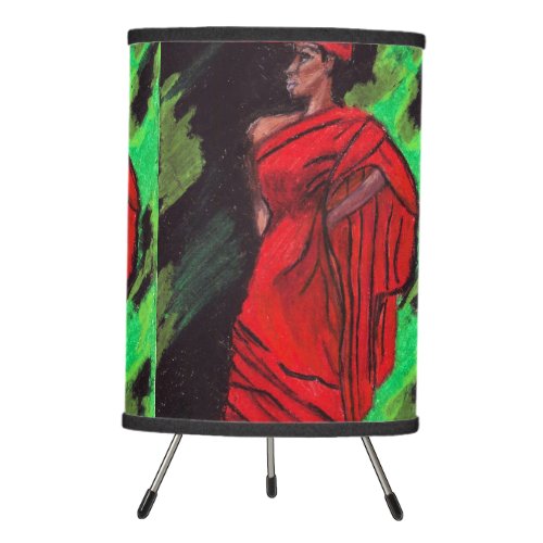 NEGRO WOMAN IN RED lamp