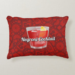 Negroni Cocktail Accent Pillow