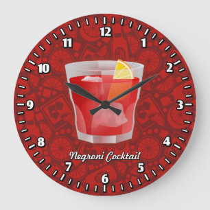 Negroni Cocktail Large Clock