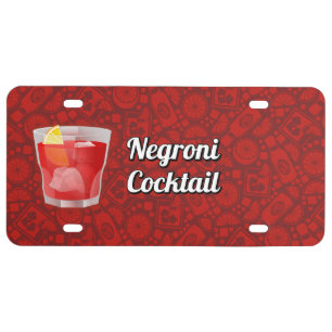 Negroni Cocktail License Plate