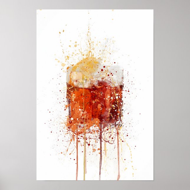 Negroni Cocktail Poster (Front)