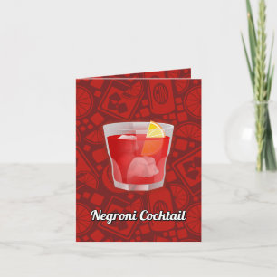 Negroni Cocktail Recipe Card