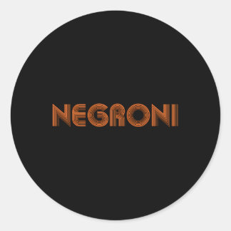 Negroni Drink Py Streetwear Classic Round Sticker