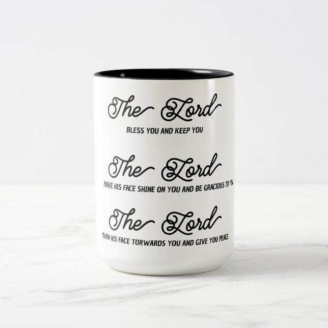 Nehemiah 6:24-26 Two-Tone coffee mug (Center)