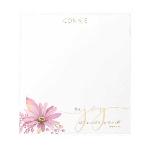 Nehemiah 810 Floral Watercolor Notepad