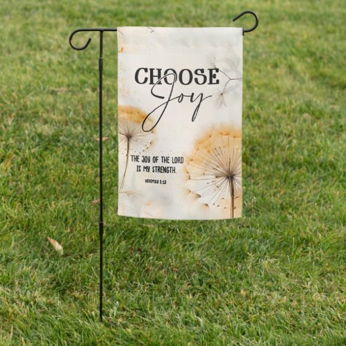 Nehemiah 810 Joy of the Lord Bible Dandelion  Garden Flag