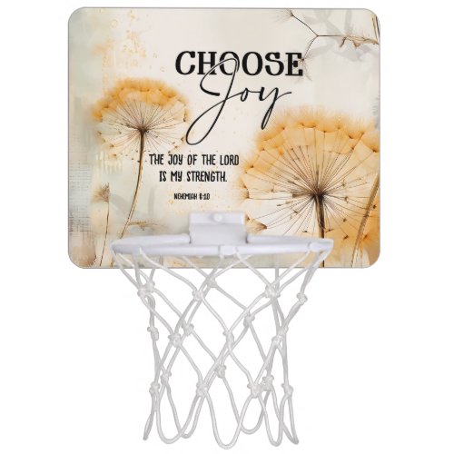 Nehemiah 810 Joy of the Lord Bible Dandelion  Mini Basketball Hoop