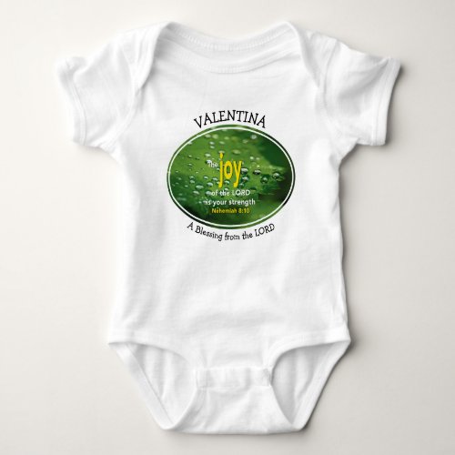 Nehemiah 810  JOY OF THE LORD Custom Photo Baby Bodysuit