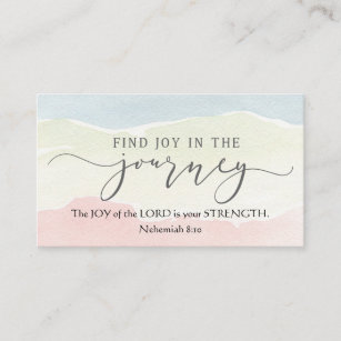 Nehemiah 8:10 Joy of the Lord is your Strength  Business Card