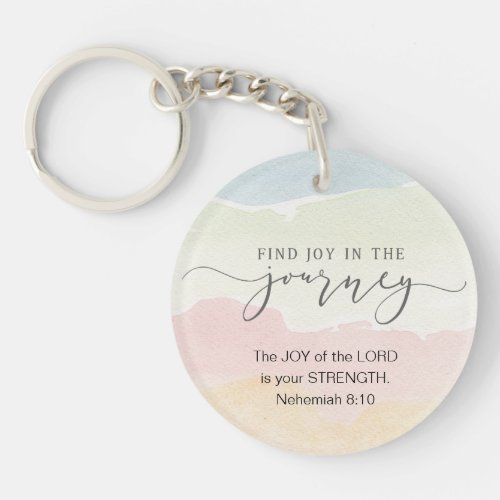 Nehemiah 810 Joy of the Lord is your Strength Keychain