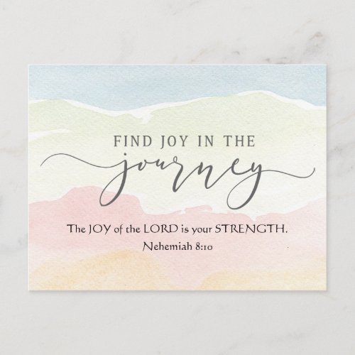 Nehemiah 810 Joy of the Lord is your Strength  Postcard
