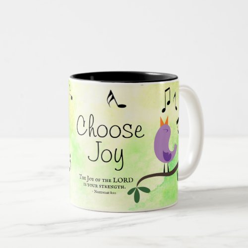 Nehemiah 810 Joy of the Lord is Your Strength Two_Tone Coffee Mug