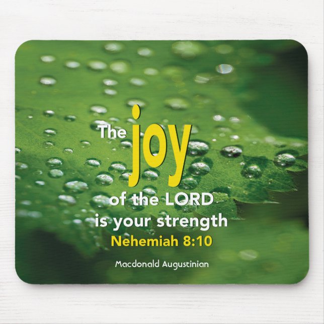 Nehemiah 8:10 JOY OF THE LORD Personalized Mouse Pad (Front)