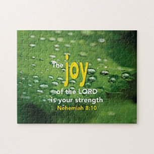 NEHEMIAH 8:10 Joy Of The Lord Strength Christian Jigsaw Puzzle